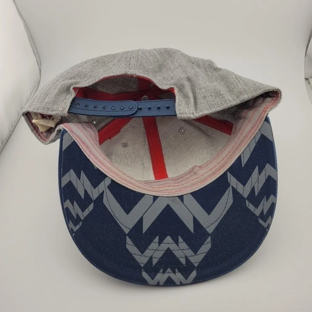 Levis Hat Cap Snap Back Gray Blue Embroidered Wool Cotton Mens Modern Streetwear